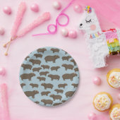 Hippopotamus Hippo Pattern Pappteller (Party)