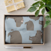 Hippopotamus Hippo Pattern Seidenpapier (Geschenk)