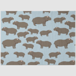 Hippopotamus Hippo Pattern Seidenpapier