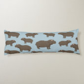Hippopotamus Hippo Pattern Seitenschläferkissen (Rückseite)