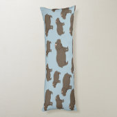 Hippopotamus Hippo Pattern Seitenschläferkissen (Rückseite (Vertikal))