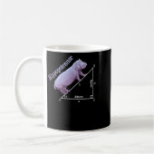 Hippopotamus Hippopotenuse Hippopotamus Funny Math Kaffeetasse (Links)
