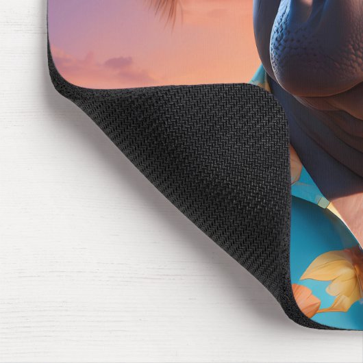 Hippopotamus Holiday Mousepad (Ecke)