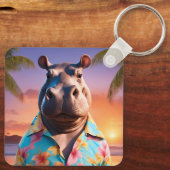 Hippopotamus Holiday Schlüsselanhänger (Rückseite)