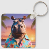 Hippopotamus Holiday Schlüsselanhänger (Rückseite)