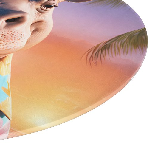 Hippopotamus Holiday Schneidebrett (Ecke)