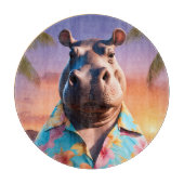 Hippopotamus Holiday Schneidebrett (Vorderseite)