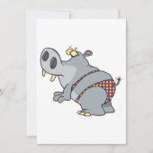 Hippopotamus in einem Bikini Einladung (Vorderseite)