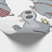 Hippopotamus in einem Bikini Geschenkpapier (Ecke)