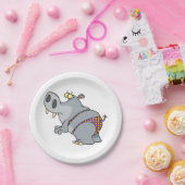 Hippopotamus in einem Bikini Pappteller (Party)