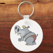 Hippopotamus in einem Bikini Schlüsselanhänger (Vorderseite)