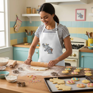 Hippopotamus in einem Bikini Schürze