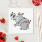 Hippopotamus in einem Bikini Serviette (Beispiel)