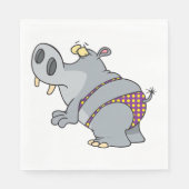 Hippopotamus in einem Bikini Serviette (Vorderseite)