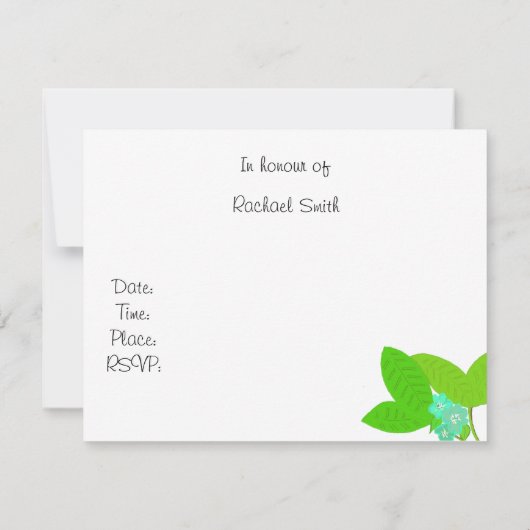 Hippopotamus Kinderdusche Einladung (Rückseite)