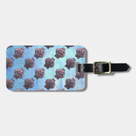 Hippopotamus-Kopf-und Schwanz-Muster Gepäckanhänger