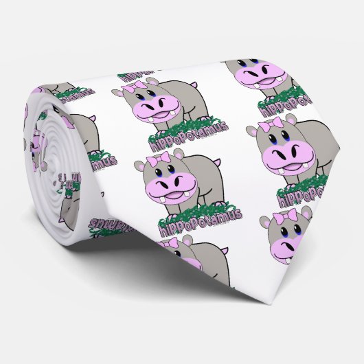 Hippopotamus Krawatte (Gerollt)