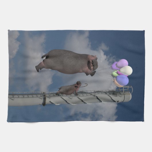 Hippopotamus Küchentuch (Horizontal)