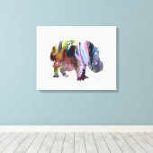 Hippopotamus Leinwanddruck (Insitu (Holzboden))