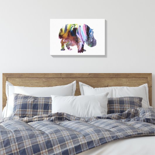 Hippopotamus Leinwanddruck (Insitu (Schlafzimmer))