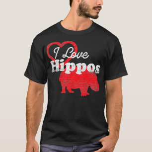 Hippopotamus Liebe Valentinstag T-Shirt