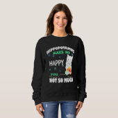 Hippopotamus machen mich glücklich sweatshirt (Vorne ganz)