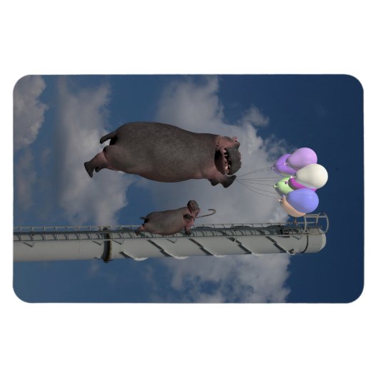 Hippopotamus Magnet (Horizontal)