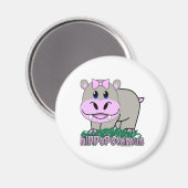 Hippopotamus Magnet (Vorderseite/Rückseite)