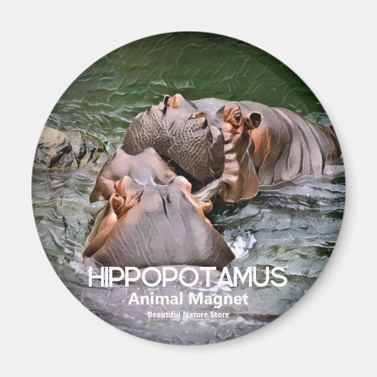 Hippopotamus Magnet (Vorne)