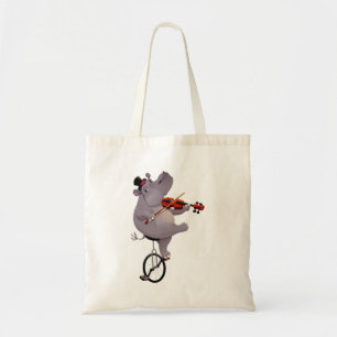 Hippopotamus mit Einrad Tragetasche