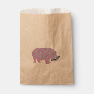 Hippopotamus Mustache Custom Kraft Gevor Bag Geschenktütchen