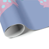 Hippopotamus mustache glänzendes Wrapping Paper Geschenkpapier (Rolleneckpunkt)