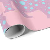 Hippopotamus mustache glänzendes Wrapping Paper Geschenkpapier (Rolleneckpunkt)