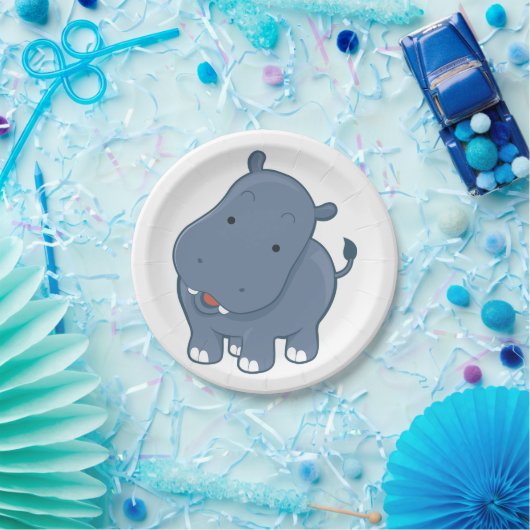 Hippopotamus Pappteller (Party)