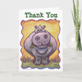 Hippopotamus Party Center Dankeskarte