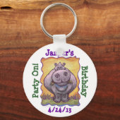 Hippopotamus Party Center Schlüsselanhänger (Vorderseite)