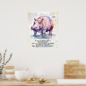 Hippopotamus Poster (Küche)