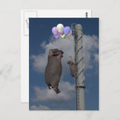 Hippopotamus Postkarte (Vorne/Hinten)