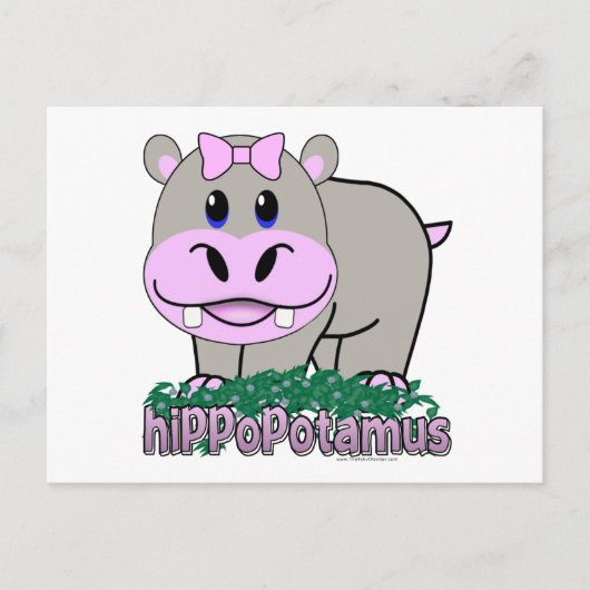 Hippopotamus Postkarte (Vorderseite)