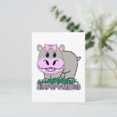 Hippopotamus Postkarte (Stehend Vorderseite)