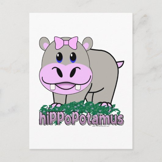Hippopotamus Postkarte (Vorderseite)