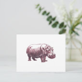 Hippopotamus Postkarte (Stehend Vorderseite)
