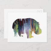Hippopotamus Postkarte (Vorne/Hinten)