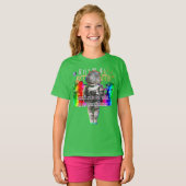 Hippopotamus-Raum-Astronaut T-Shirt (Vorne ganz)