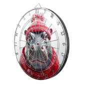 Hippopotamus Scarf and Beany  Dartscheibe (Vorderseite rechts)