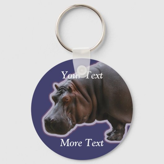 Hippopotamus-Schlüsselanhänger Schlüsselanhänger (Vorderseite)