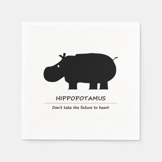 Hippopotamus Serviette (Vorderseite)