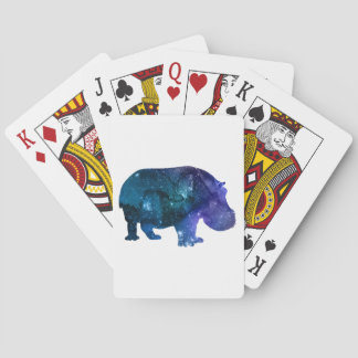 Hippopotamus-Silhouette Spielkarten
