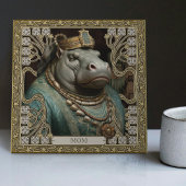 Hippopotamus Spirit Personalizable-Name Fliese