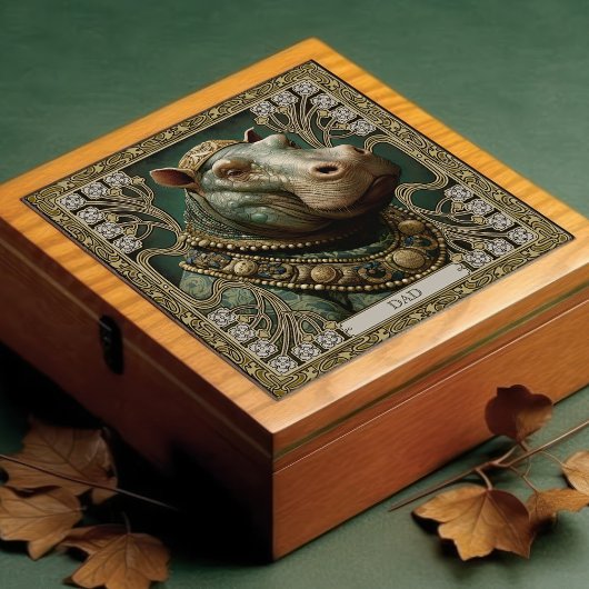 Hippopotamus Spirit Personalizable-Name Fliese